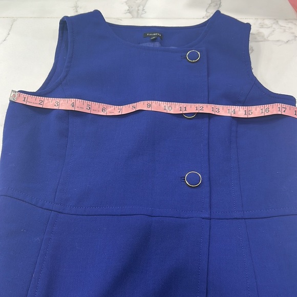 Talbots Deep Blue Large Button Accent Career Dress size 10 - Picture 10 of 13